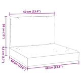 Palletkussens 2 St Stof Gemêleerd Taupe