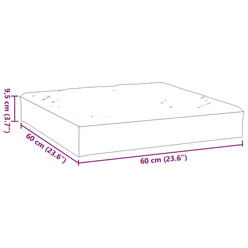 Palletkussen 60X60X9,5 Cm Stof Gemêleerd