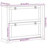 Schoenenkast Corona 99X32X Massief Grenenhout