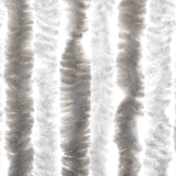 Vliegengordijn Chenille Lichtgrijs En Wit