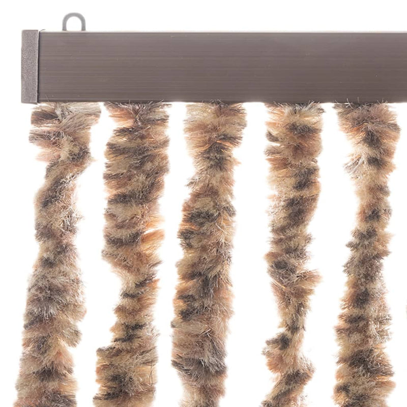 Vliegengordijn Chenille Beige En Donkerbruin