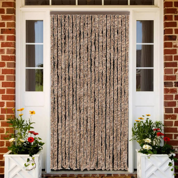 Vliegengordijn Chenille Beige En Donkerbruin