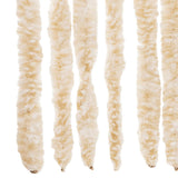 Vliegengordijn Chenille Beige En Wit