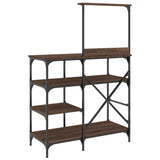 Bakkersrek 90X40X132 Cm Bewerkt Hout En Metaal