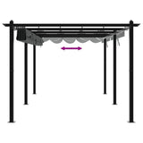 Prieel Met Uittrekbaar Dak 3X6 M Aluminium Kleurig