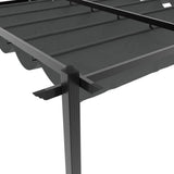 Prieel Met Uittrekbaar Dak 3X6 M Aluminium Kleurig