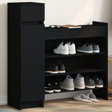 Schoenenkast 100,5X28X100 Cm Bewerkt Hout