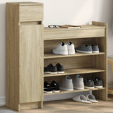 Schoenenkast 100,5X28X100 Cm Bewerkt Hout