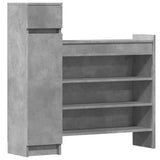 Schoenenkast 100,5X28X100 Cm Bewerkt Hout