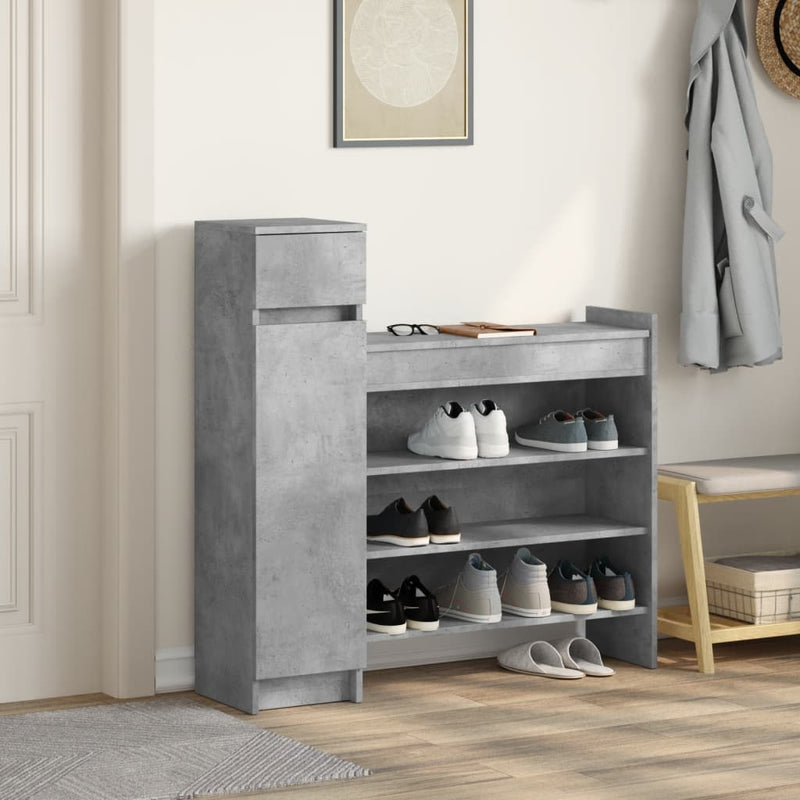 Schoenenkast 100,5X28X100 Cm Bewerkt Hout
