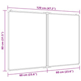 Whiteboard Magnetisch Inklapbaar 120X80X1,7 Cm Aluminium