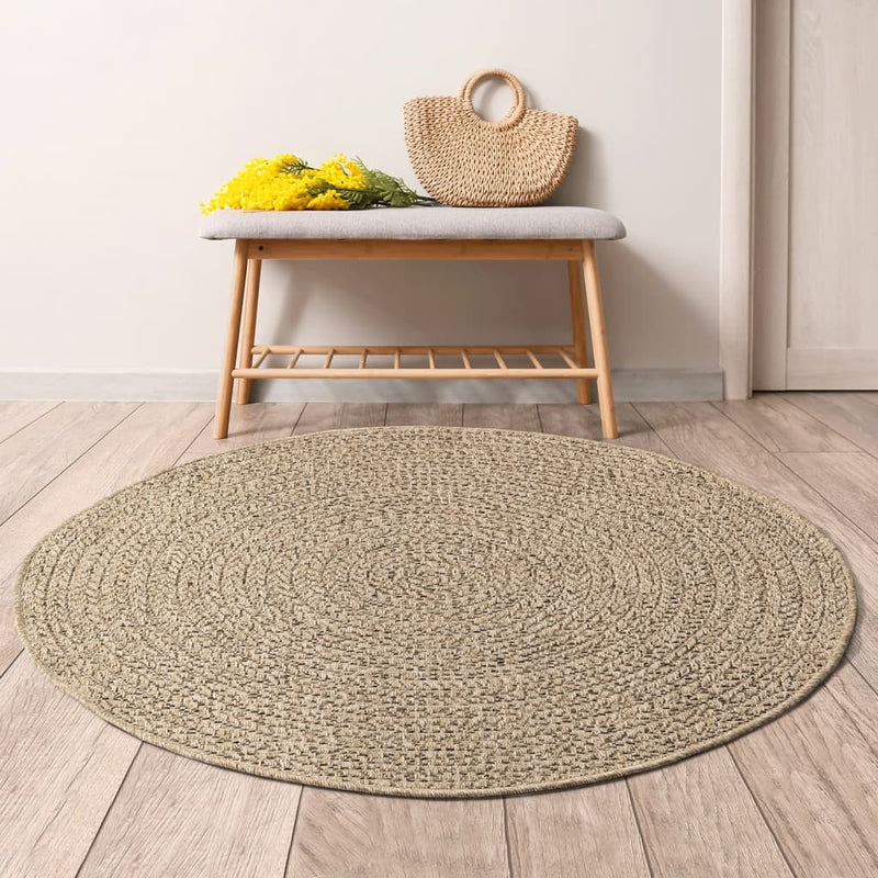 Vloerkleed Zizur Binnen En Buiten 160 Cm Jute Look Bruin