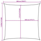 Zonnezeil 160 G/M² Vierkant Hdpe Lichtgrijs