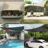 Zonnezeil 160 G/M² Vierkant Hdpe Lichtgrijs