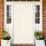 Vliegengordijn Chenille Beige En Wit
