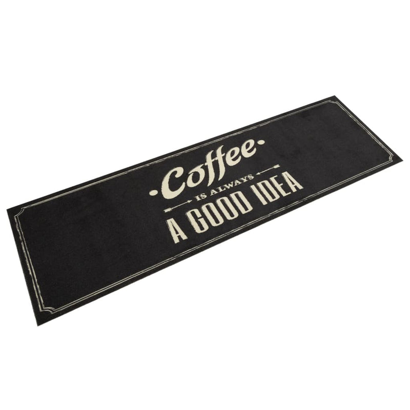 Keukenmat Wasbaar Koffie Fluweel Tekst