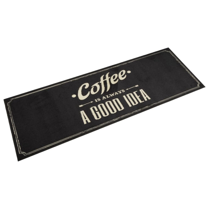 Keukenmat Wasbaar Koffie Fluweel Tekst