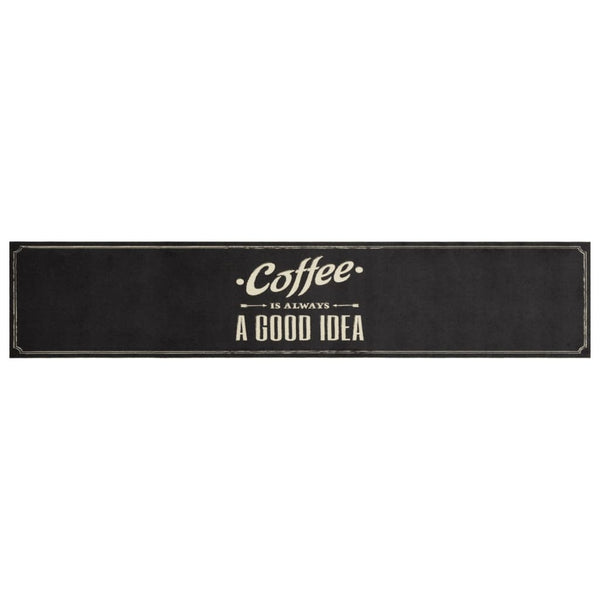 Keukenmat Wasbaar Koffie Fluweel Tekst
