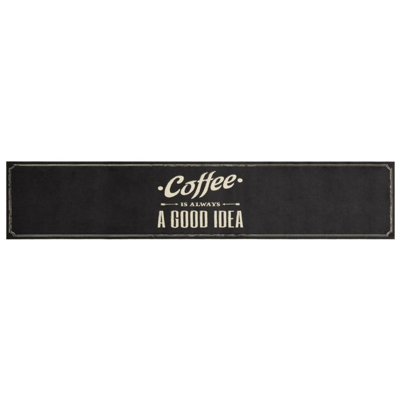 Keukenmat Wasbaar Koffie Fluweel Tekst