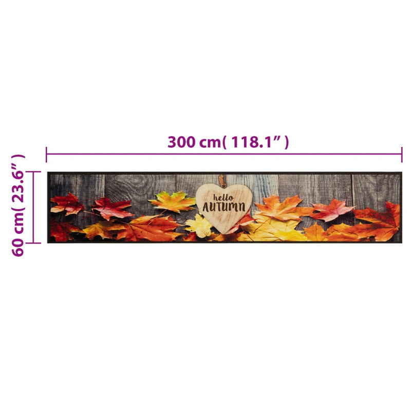 Keukenmat Wasbaar Print Fluweel Herfst