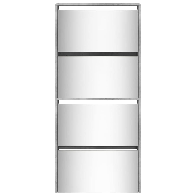 Schoenenkast Met Spiegel 4-Laags 63X17X134 Cm
