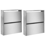 Schoenenkast Met Spiegel 4-Laags 63X17X134 Cm