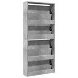 Schoenenkast Met Spiegel 4-Laags 63X17X134 Cm