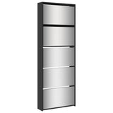 Schoenenkast Met Spiegel 5-Laags 63X17X169,5 Cm