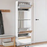Schoenenkast Met Spiegel 5-Laags 63X17X169,5 Cm