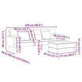 Slaapbank 2-Zits Met Voetenbank Fluweel