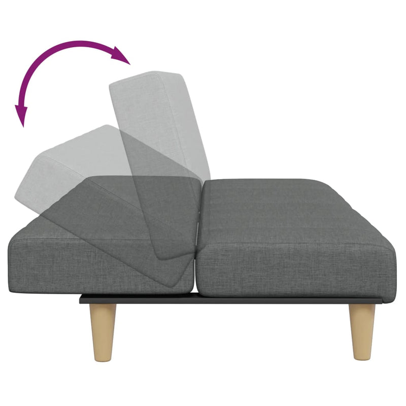 Slaapbank 2-Zits Met Voetenbank Stof