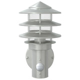 Buitenwandlamp Met Sensor Roestvrij Staal Kleurig Zilver