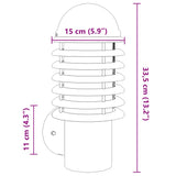 Buitenwandlamp Roestvrij Staal Zwart