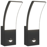 Buitenwandlampen Led Met Sensors Gegoten Aluminium Zwart