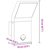 Buitenwandlamp Led Met Sensors Gegoten Aluminium Zwart