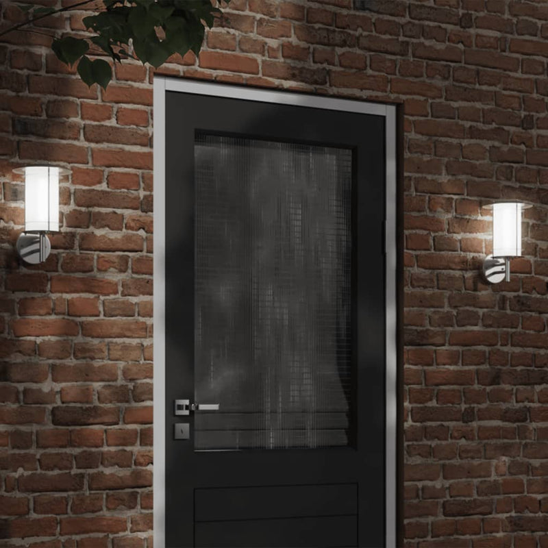 Buitenwandlamp Met Sensor Roestvrij Staal Kleurig Zilver