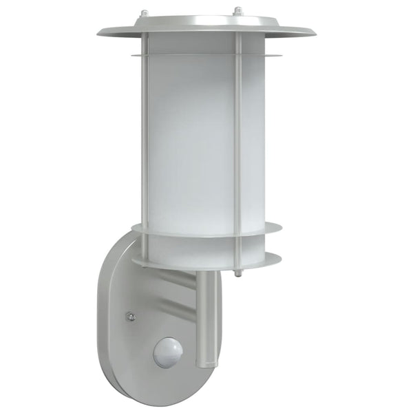 Buitenwandlamp Met Sensor Roestvrij Staal Kleurig Zilver