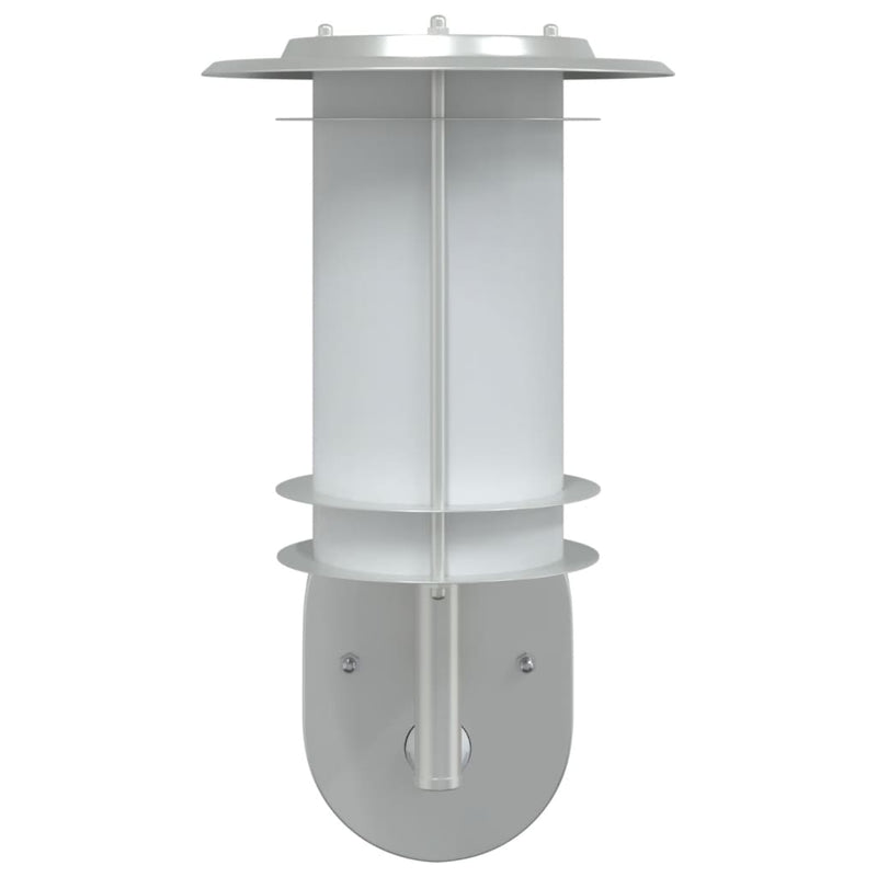 Buitenwandlamp Met Sensor Roestvrij Staal Kleurig Zilver
