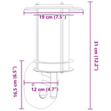 Buitenwandlamp Met Sensor Roestvrij Staal Kleurig Zilver