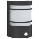 Buitenwandlamp Met Sensor Roestvrij Staal Zwart