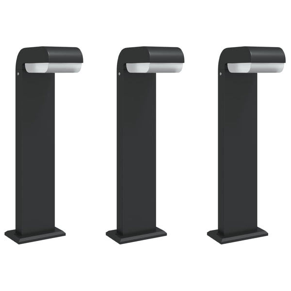 Buitenlampen Staand 3 St Gegoten Aluminium Zwart