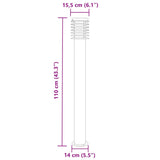 Vloerlamp Voor Buiten 110 Cm Roestvrijstaal Kleurig
