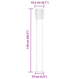 Buitenvloerlampen Stopcontact 110 Cm Roestvrijstaal