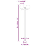 Buitenvloerlampen 3 St 215 Cm Roestvrij Staal Zilverkleurig