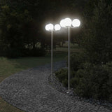 Buitenvloerlampen 3 St 215 Cm Roestvrij Staal Zilverkleurig