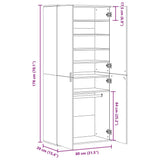 Schoenenkast 80X39X178 Cm Spaanplaat