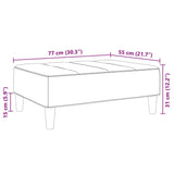 Voetenbank 77X55X31 Cm Fluweel