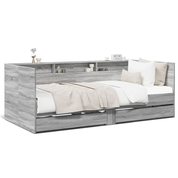 Slaapbank Met Lades Zonder Matras Eiken