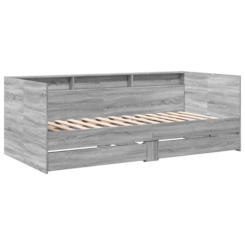 Slaapbank Met Lades Zonder Matras Eiken