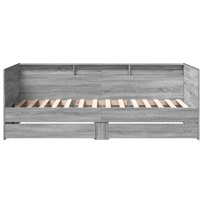 Slaapbank Met Lades Zonder Matras Eiken